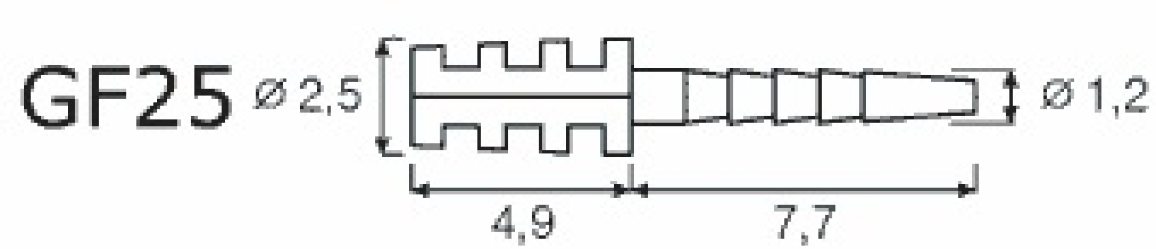 Титановый штифт IKT-GF25-V  1шт.